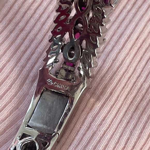Silver Ruby Bangle - Picture 4 of 5